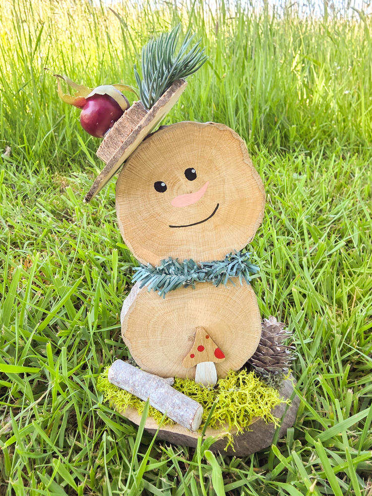 Winterlicher Holzschneemann – Bild 2